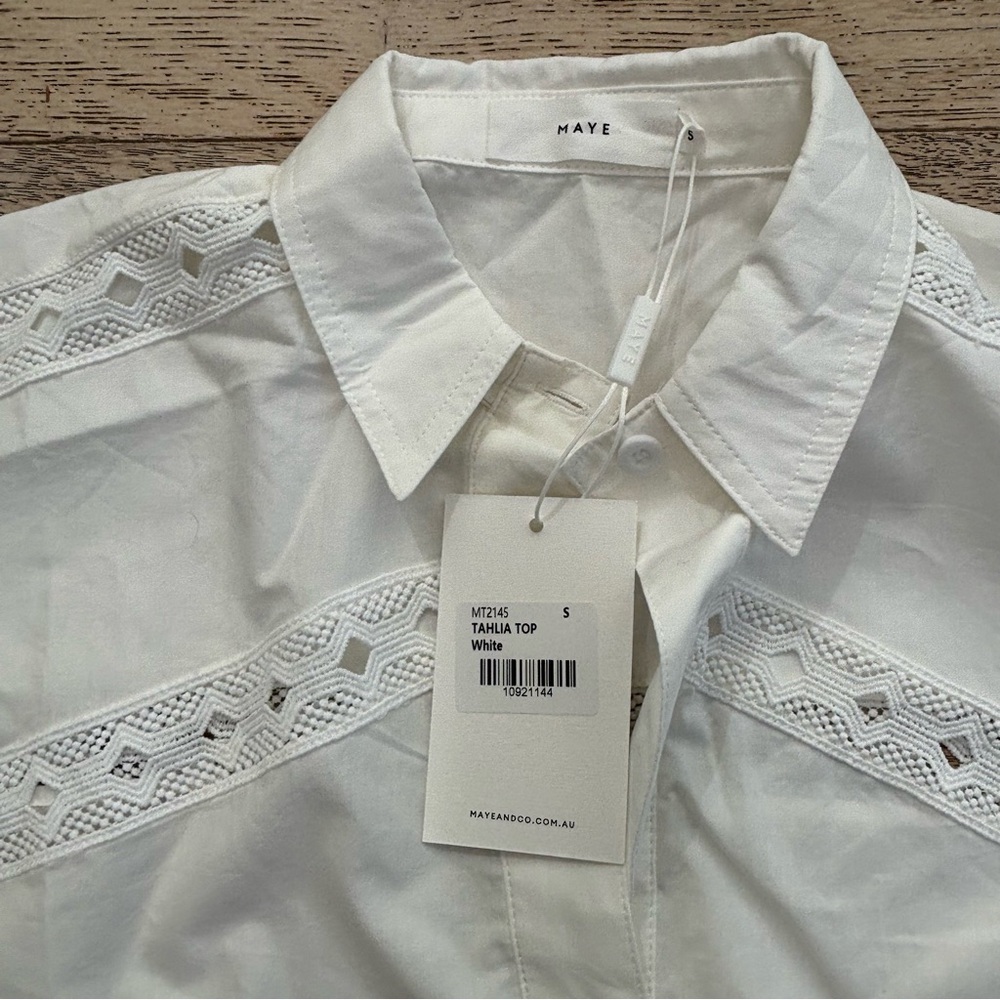 Maye White Tahlia Women's Top - Picture 3 of 4